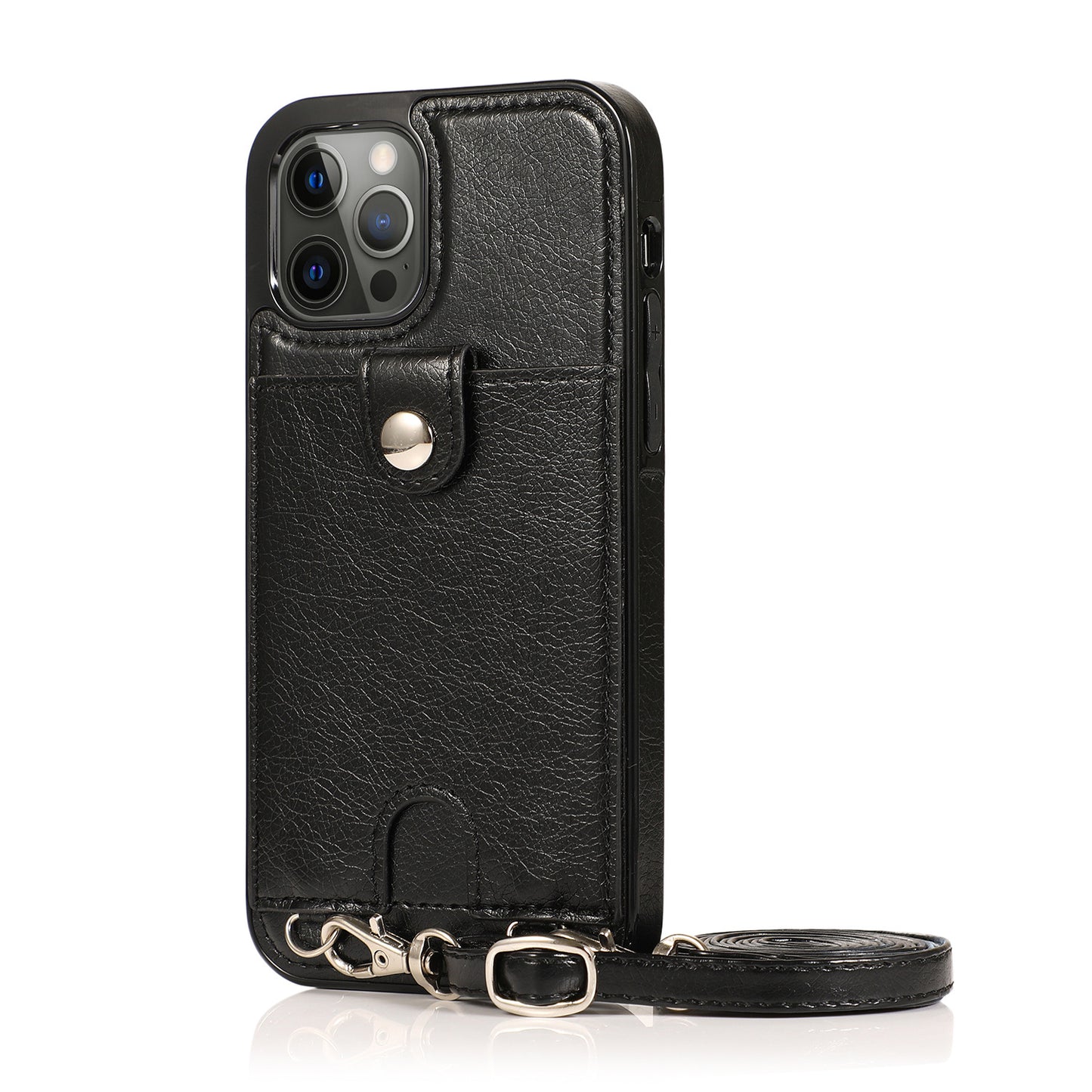 Suitable For iPhone 12promax Card Phone Leather Case Apple 13 Silicone Soft 7/8P Oblique Phone Cover