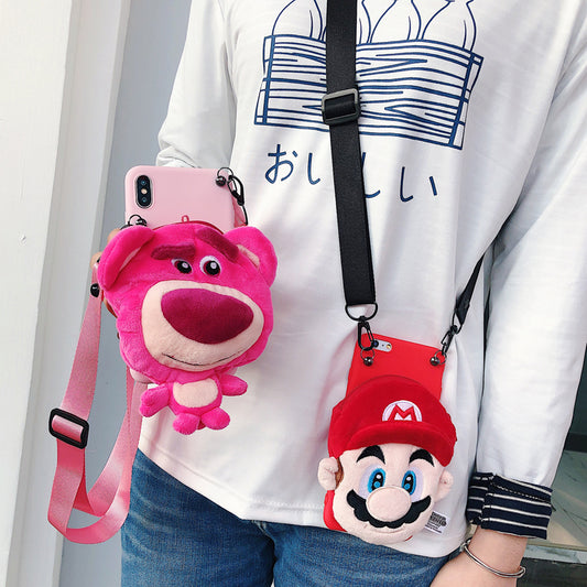 Sam S9 plus cartoon Pouch Case , Totoro minnie mickey wallet Shell for Samsung Galaxy S9 + strap
