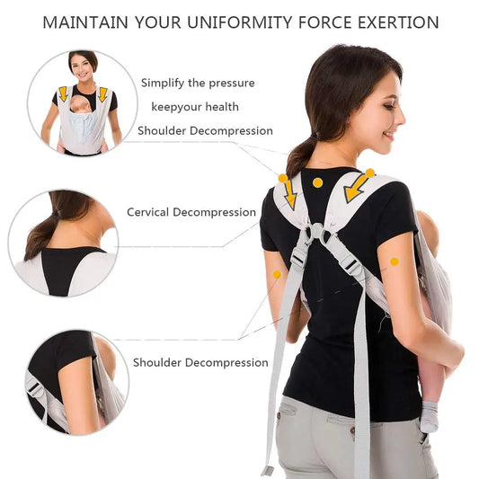 Baby Carrier Natural Cotton Ergonomic Baby Carrier Backpack Carrier Kangaroo Baby Sling Easy Wearing Newborn Infant Toddler