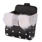 Leather Portable Car Storage Box Crystal Rhinestones Auto Outlet Air Vent Cosmetics Case Universal Mobile Phone Bag Pouch Bucket