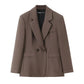 Double breasted suit jacket+leg cinching pants