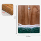 Wood Cutting Board Resin Blue green Wave Pattern