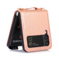 New Samsung Z Flip5 Folding Screen Phone Case with Diagonal Span Galaxy Z Flip4 Card Insertion Protective Cover