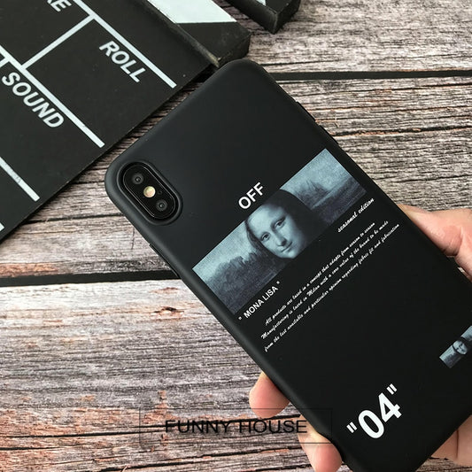 Twill off ow stripes soft silicon cover case for iphone 6 6S S plus 7 7plus 8 8plus X XR XS MAX white arrow phone couqe capa