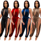 FashionStyle Sexy Strappy Elastic Split Women's Jumpsuit