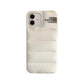 Fashion Solid Color Brand Down Jacket Phone Case For iPhone 13 12 11 Pro Max X XS XR 7 8 Plus SE 2020 The Puffer Case Soft Silicone Cover