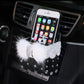 Leather Portable Car Storage Box Crystal Rhinestones Auto Outlet Air Vent Cosmetics Case Universal Mobile Phone Bag Pouch Bucket