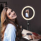 10 Inch  26CM  Ring Light with Stand - Rovtop LED Camera Selfie Light Ring for iPhone Tripod and Phone Holder for Video Photography