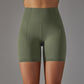 seamless solid color polka dot jacquard high-waisted tummy-control butt-lifting yoga shorts fitness running pants for women