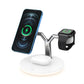 Magsafe desktop magnetic mobile phone holder charger three-in-one wireless charging watch headset
