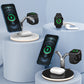 Magsafe desktop magnetic mobile phone holder charger three-in-one wireless charging watch headset