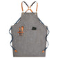 Apron denim workwear with logo printing