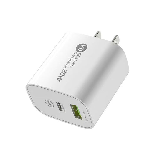 PD12W charger 5V 2.4A European, American and British standard charging head Type-C adapter PD+USB charging head