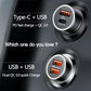 Baseus 36W Dual USB Quick Charge QC 3.0 Car Charger For iPhone USB Type-C PD Fast Charger Mobile Phone Quick Charger Car-Charger