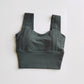 Yoga Bra Women Shockproof Sports Bra  Running Workout Gym Top Gathering Widened Shoulder Belt Bra Short Vest Tops