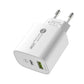PD12W charger 5V 2.4A European, American and British standard charging head Type-C adapter PD+USB charging head