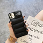 Fashion Solid Color Brand Down Jacket Phone Case For iPhone 13 12 11 Pro Max X XS XR 7 8 Plus SE 2020 The Puffer Case Soft Silicone Cover