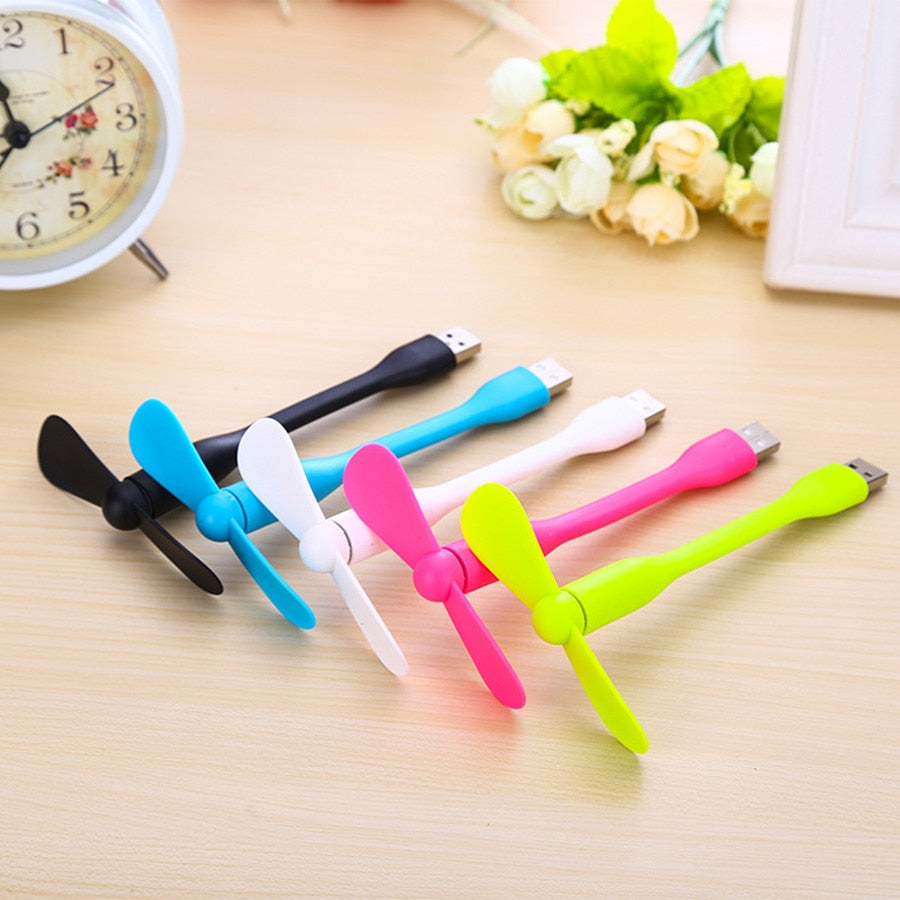 Portable Flexible USB Cooler Mini Cooling Fan Cute Colorful Cooler For Laptop Desktop Computer