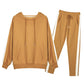 Fashion Casual Sporty Outfit Women's Korean Style Loose Hooded Sweatshirt College Wind Two-Piece Set