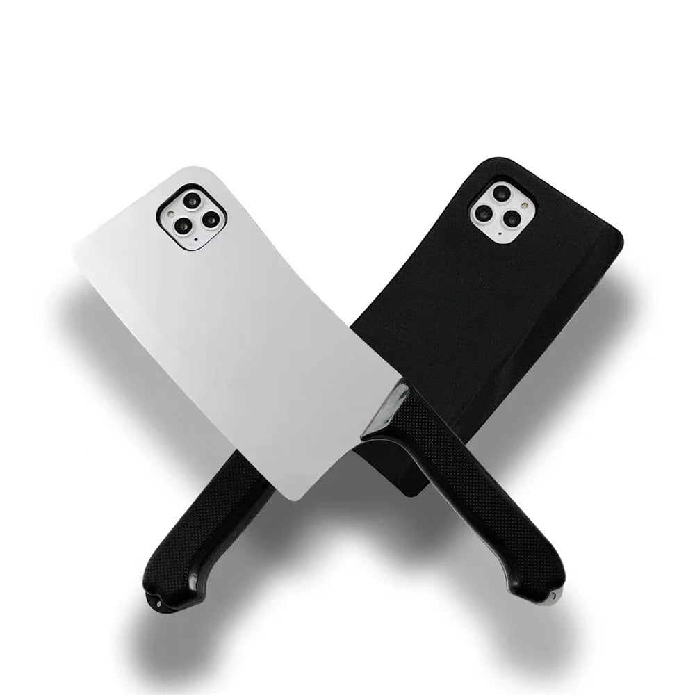 Funny Kitchen knife Phone Case For iphone 11 Pro XR X XS Max 7 8 Plus Luxury Creativity 3D Silicone Soft Cover Coque