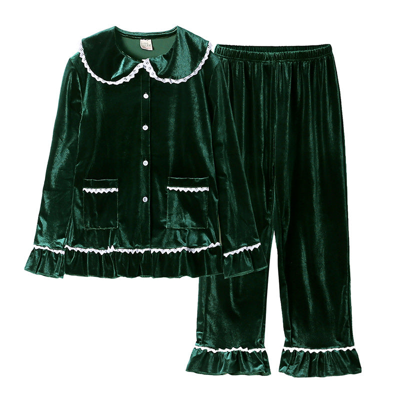 Children's bathrobes gold velvet men's and women's home clothes