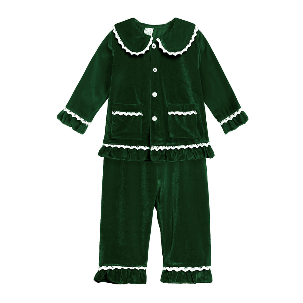 Children's bathrobes gold velvet men's and women's home clothes