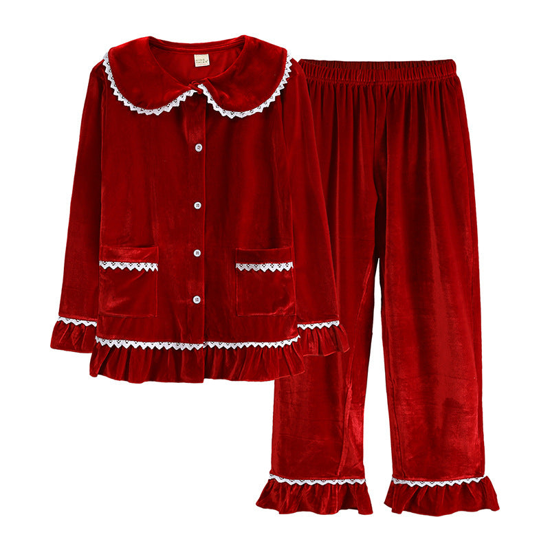 Children's bathrobes gold velvet men's and women's home clothes