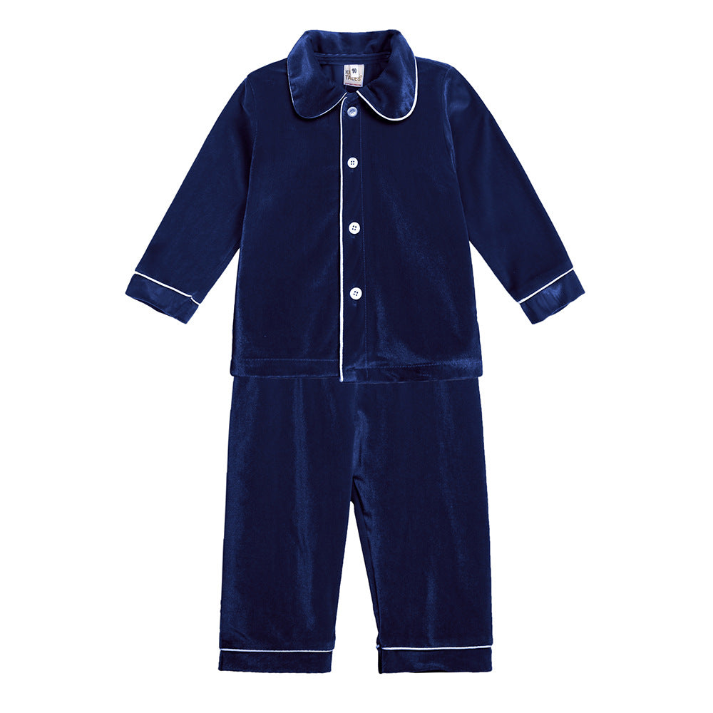 Children's bathrobes gold velvet men's and women's home clothes