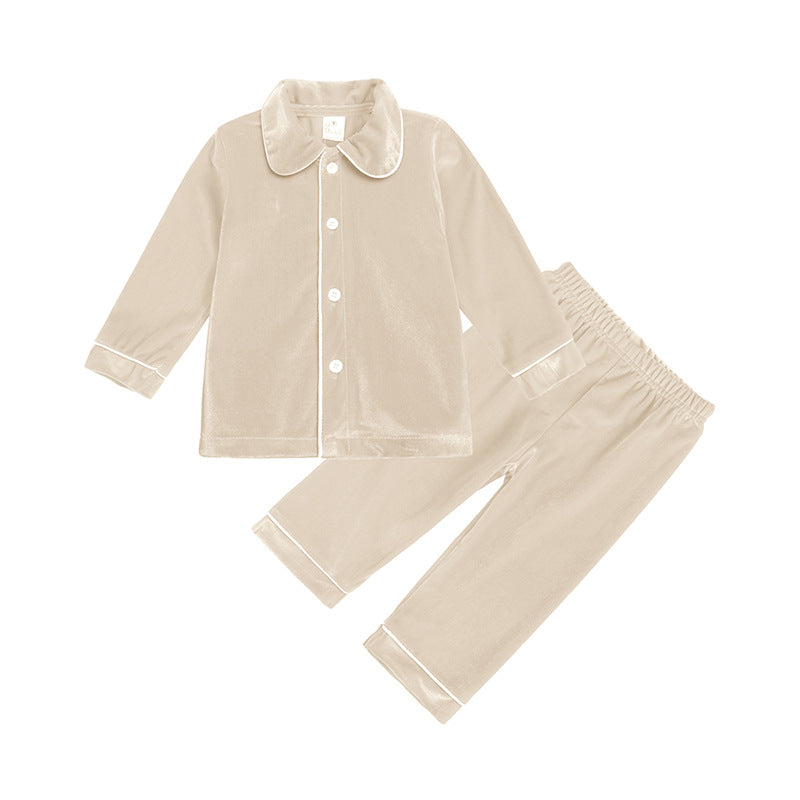 Children's bathrobes gold velvet men's and women's home clothes