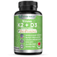 Whole Nature K2 (MK7)+D3 Plus Calcium